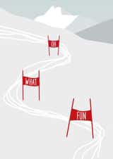 Ski slope Christmas card created by My Pretty Circus