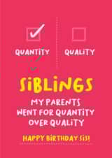 Quality Sibling Sister Birthday Card created by Norm & Then