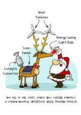 Funny Christmas Carbon Neutral Santa created by Eoin McKeown