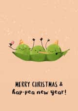 Hap-pea Christmas & New Year created by Easel & Bear