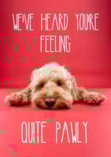 Get Well Soon Cockapoo Dog Card created by The Yorkshire Pawtrait Co.