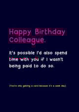 Happy Birthday Colleague  created by Norm & Then