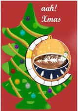 Aah Xmas card created by Nathan Royes