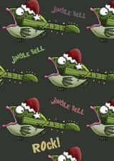 Jingle Bell Rock! Big Mouth Billy Bass Guitar Christmas Card created by Dionne Turnbull