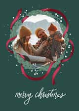 Personalised Christmas Photo Card created by Charlotte Hill Vandenburg - Christmas wreath