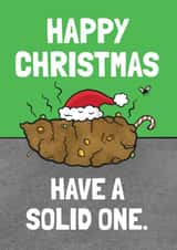 Rude Solid One Poo Christmas Card created by Tishy Tashy