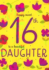 Happy 16th Birthday Daughter created by Juniper and Rose Studio