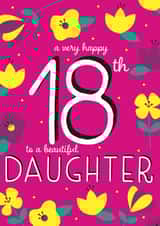 Happy 18th Birthday Daughter created by Juniper and Rose Studio