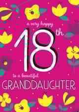 Happy 18th Birthday Granddaughter created by Juniper and Rose Studio