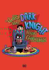 Twas the Dark Knight Before Christmas Batman Superman Card created by Cardology
