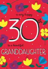 Happy 30th Birthday Granddaughter created by Juniper and Rose Studio