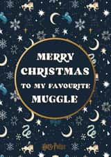 Merry Christmas Muggle Harry Potter Christmas card 1000 created by Cardology