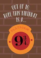 Birthday Card - Platform 9 3/4 - Hogwarts Express - Harry Potter created by Cardology