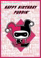 Happy Birthday Chibi Harley Quinn Birthday Card created by Cardology