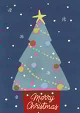 Merry Christmas card with a Christmas tree created by Fariza Kartbayeva