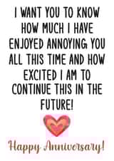 Funny Anniversary Card For Your Partner. 1001 created by Nidd And Rigg!