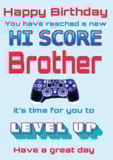 Brother gaming birthday card created by Yasmine Brickland