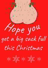 Balls - Rude - Cheeky - Nude - Hope You Get A Big Sack Full This Christmas - Girlfriend - Funny - Christmas Card created by BritWit