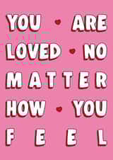 you are loved - feel good card created by Foxanne