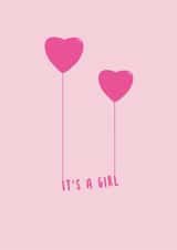 'IT'S A GIRL' NEW BABY CONGRATULATIONS CARD 1001 created by Sean Cullen