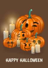 Happy Halloween Pumpkin Emoji Card created by Alexandria Frances