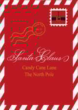 Christmas card to Santa created by Anna Wardle