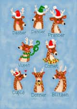 Reindeer Holiday Chrismas Card created by Pixie Art Studio