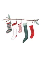 The stockings were hung by the chimney with care created by Picoloco Studio