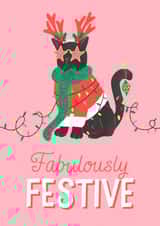Fabulously Festive Cat Christmas Card created by Bird & Co Studio