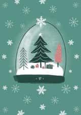 Pretty - Classic - Snowglobe - Traditional - Snowfall - Christmas Tree - Festive - Christmas Card created by Picoloco Studio