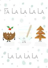 Fa la la la la la la la la cute carolling cookies created by Picoloco Studio
