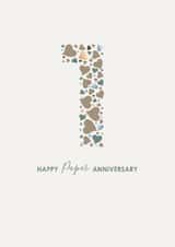 Happy First Paper Wedding Anniversary Card created by mrs L cards