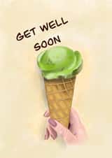 Get well soon wishes with ice-cream card created by Katherine Tolstyh