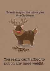 Overweight Reindeer created by Olive & Keith Cards