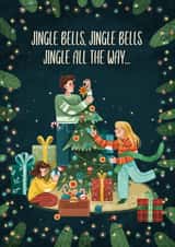 Remind to decorate Christmas tree, jingle bells, Christmas mood created by Bogdana Lazarieva