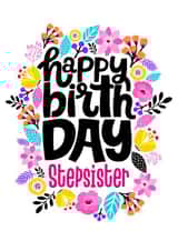 Happy Birthday Stepsister  created by Geordies Love Gin