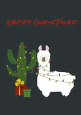 Llama Christmas Card created by Maria McGregor