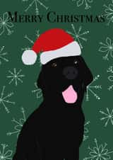 Black Labrador Christmas card created by Beth Mason Design