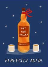 Perfectly Aged Whisky Birthday Card - Whiskey for Dad Brother Grandad Husband created by Painted Parasol Studio