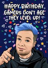 Dan TDM Birthday Card - Gamers don't age they level up created by IWLT