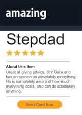 Funny Amazing Stepdad Birthday or Father's Day card, Amazon Love created by Rosewood Design