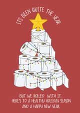 Merry christmas greetings - happy holiday card created by MillennialprintsCo