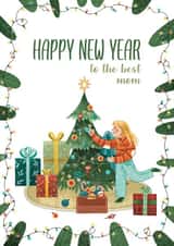 Happy New Year to the best mom card created by Bogdana Lazarieva