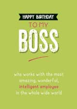 Funny Birthday card for Boss created by Silly Prints