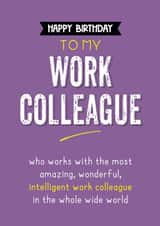 Funny birthday card for work colleague created by Silly Prints