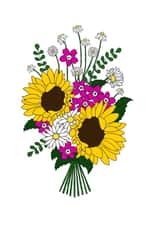 Sunflower Bouquet created by Pink & Peach