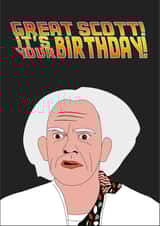 Back to the Future Birthday Card created by Drapeau art et design