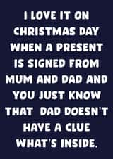 Christmas Day - Funny - Cheeky - Parents - Mum and Dad - Signed from Mum and Dad - Christmas Card created by Pink + Pip