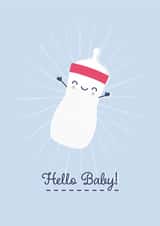 New Baby Card with Cute Milk Bottle created by Small Dots