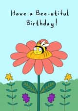 Happy Bee Birthday Card created by Penelope O'Neill Illustration